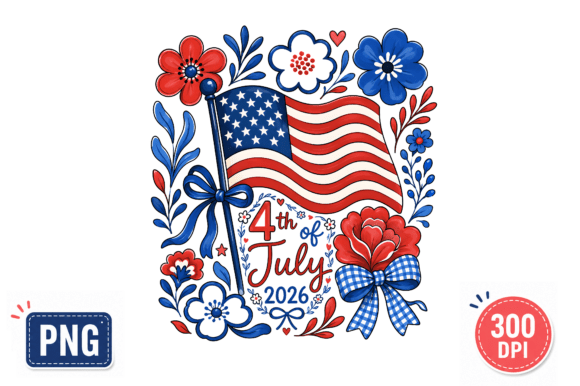 Download 4th of July 2026 Floral PNG - Premium Resources