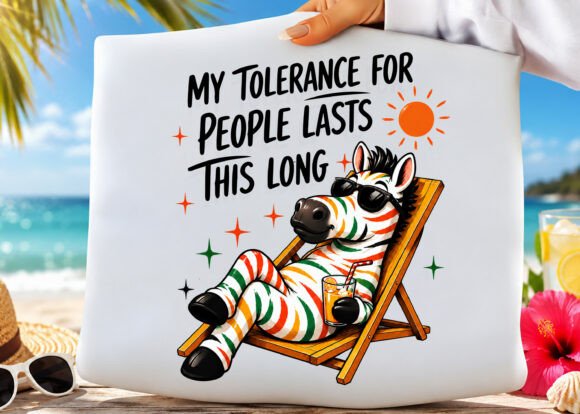 Download Funny Zebra Introvert Summer Vacation - Summer vacation Collection