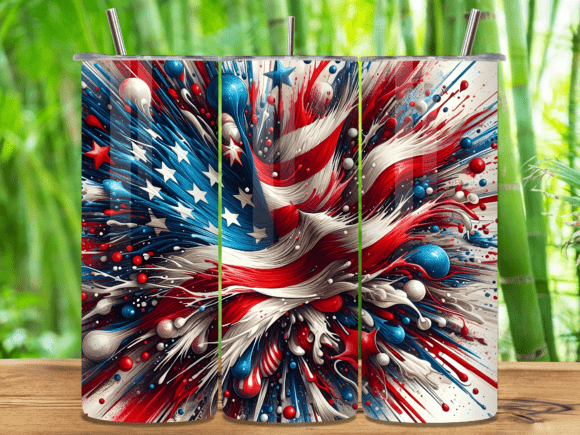 Download Paint Splash Patriotic Tumbler Wrap - Patriotic tumbler Collection