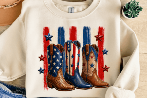 Download Patriotic Cowboy Boots Shirt PNG - Premium Resources