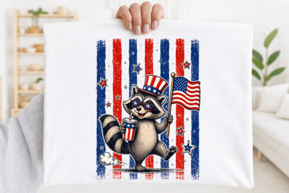 Download Patriotic Raccoon Fourth of July PNG - Premium Bundle