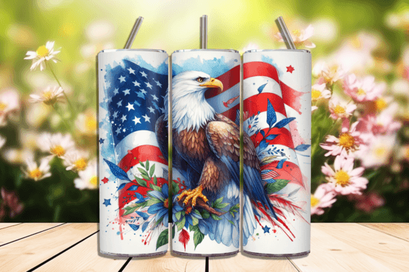 Download Eagle USA Flag Patriotic Tumbler Wrap - Patriotic tumbler Collection